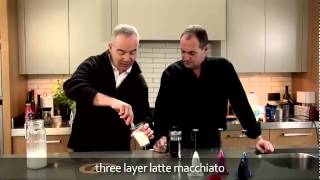 aerolatte  milk frother makes three layer caffè latte macchiato [upl. by Relda425]