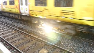 Merseyrail 507 009 making arcs at Birkdale station [upl. by Akemahs]